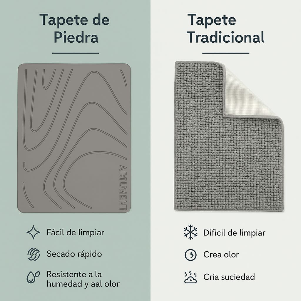 tapete piedra comparacion