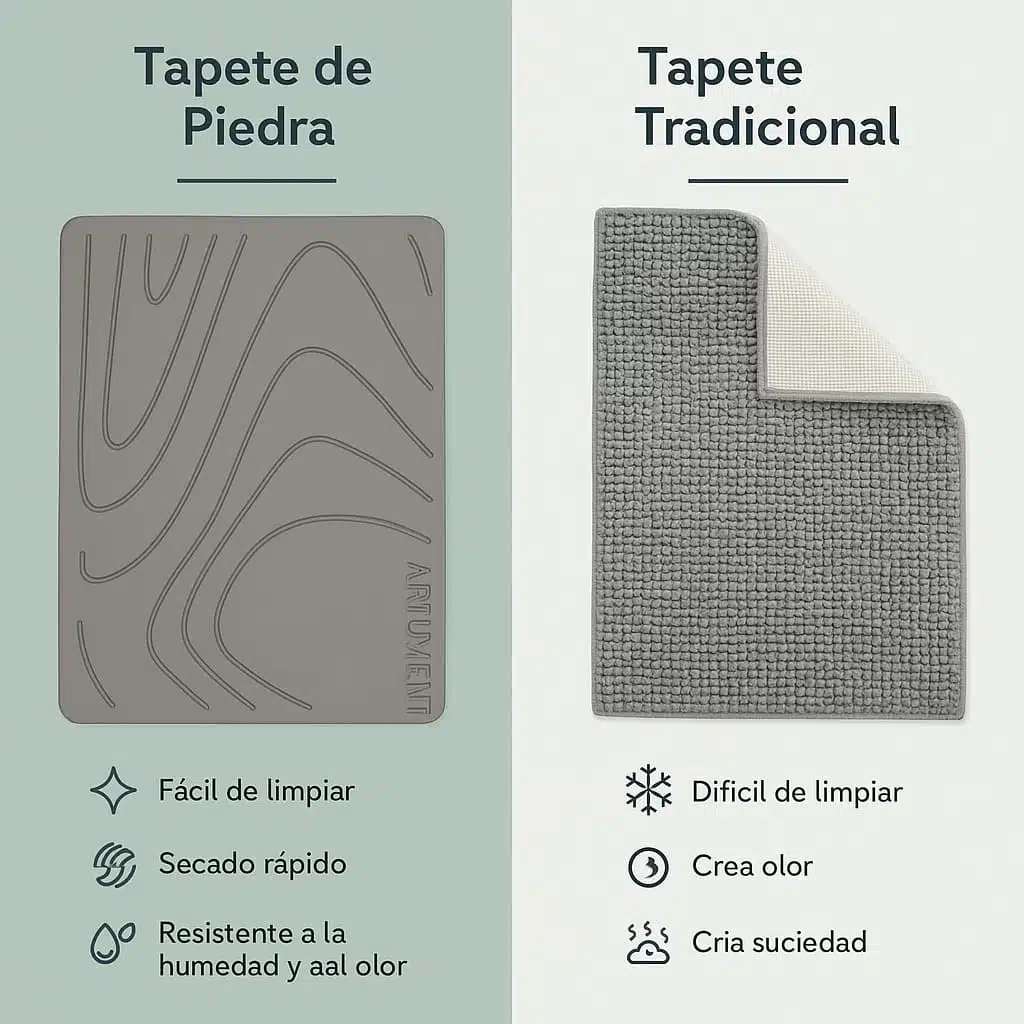 tapete piedra comparacion
