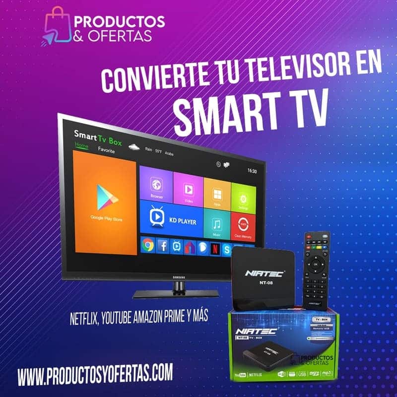 Dispositivo Streaming Reproductor de Multimedia Tv Box Convierte tu  Pantalla en Smart Tv Incluye Sistema Operativo